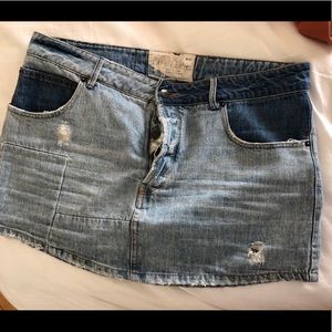 FREE PEOPLE jean skirt